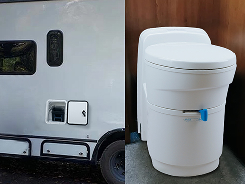 Toilettes &eacute;lectriques pour camping-car