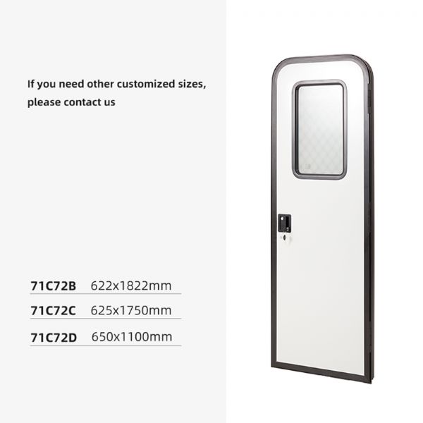 Porte à point d'ancrage unique pour camping-car américain - 71C72B