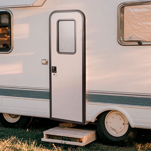 Porte à point d'ancrage unique pour camping-car américain - 71C72B