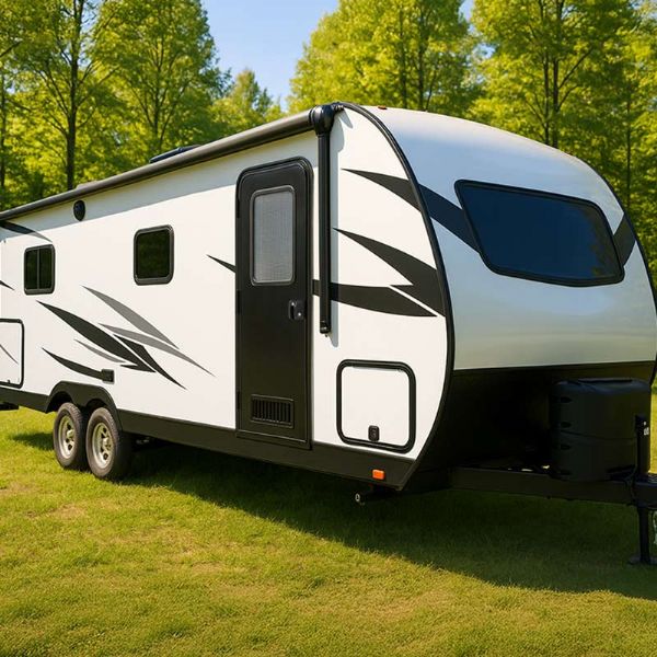 Porte à point d'ancrage unique en alliage d'aluminium pour camping-car - 71C72E