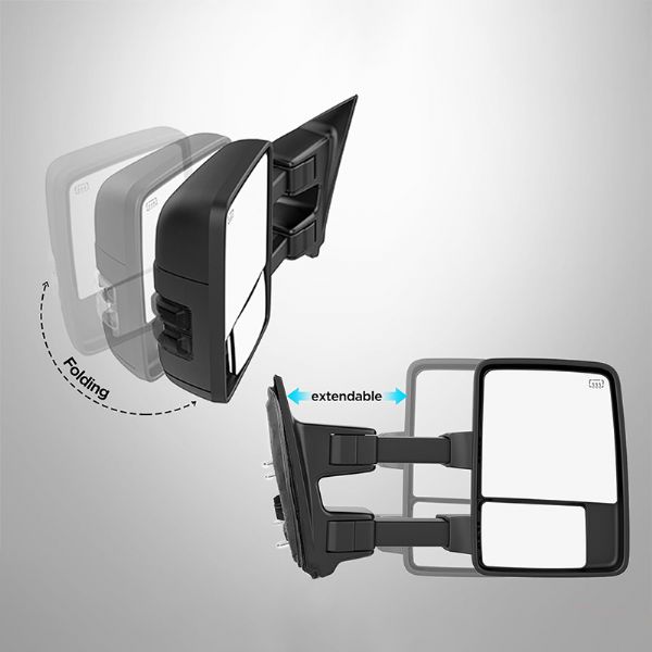 Rétroviseur de remorquage à éclairage LED - 71C53D