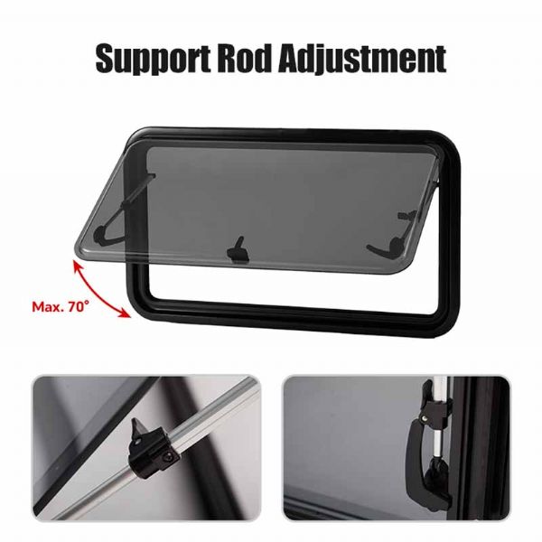 Fenêtre à charnière en acrylique pour VR (formage intégré) - 71C55A