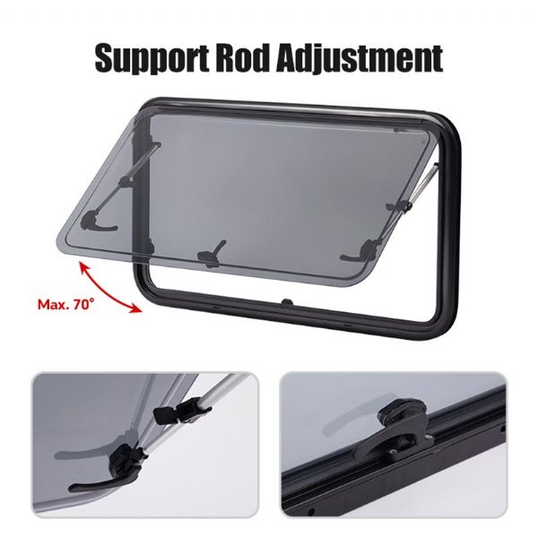 Fenêtre à charnière en acrylique pour camping-car (épissure) - 71C56A