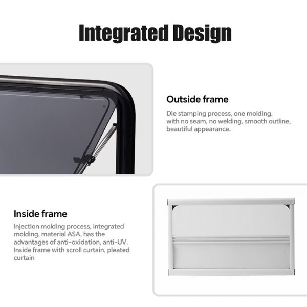 Fenêtre à charnière en acrylique pour camping-car (épissure) - 71C56A
