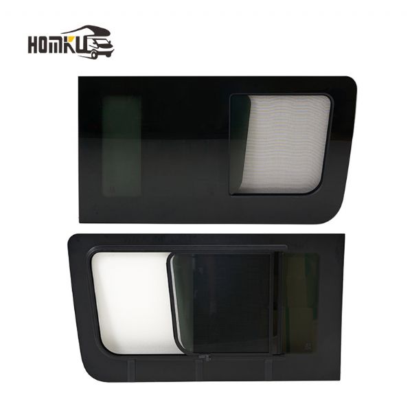 Fenêtre Coulissante pour Porte de Van Aménagé Sprinter en Gros avec Verre Trempé, Moustiquaire et Joint EPDM - 71C62A